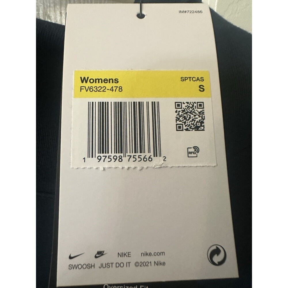 NEW Nike Womens Size Small Armory Navy Active Tech Fleece Hooded Sweatshirt $130 - Picture 8 of 9